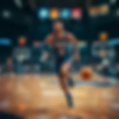Dean Wade dribbling the basketball during an NBA game