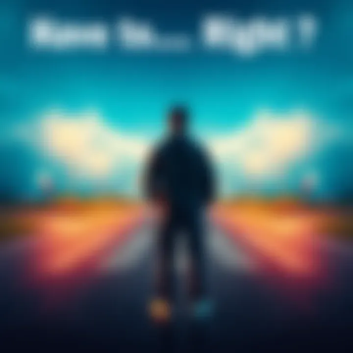 A person standing at a crossroads looking thoughtful, symbolizing the choices and obligations in life.