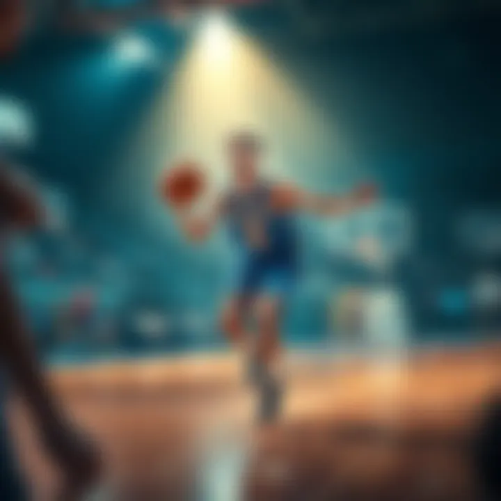 Deni Avdija dribbling the basketball during a game, showcasing skill and focus