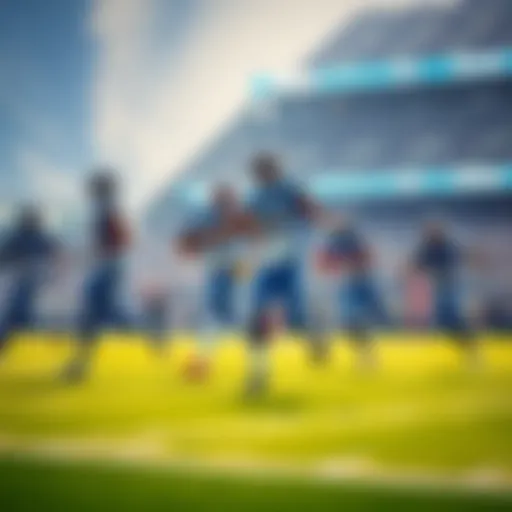 Detroit Lions football players celebrating after scoring a touchdown during a game