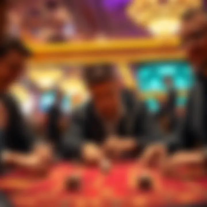 Players gathered around a craps table at Encore Boston Harbor during the early morning, with one player visibly frustrated after a losing streak.