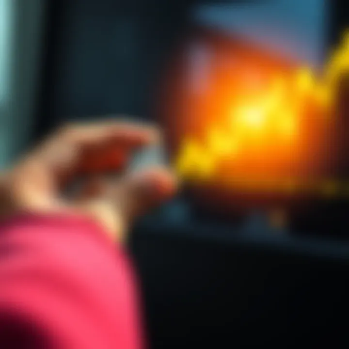 From Dime to Fortune A person holding a dime while looking at a graph showing financial growth, symbolizing investment success.