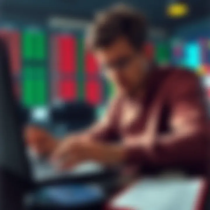 A person looks frustrated while checking their betting results on a laptop, with a notepad showing profit and loss calculations beside them.
