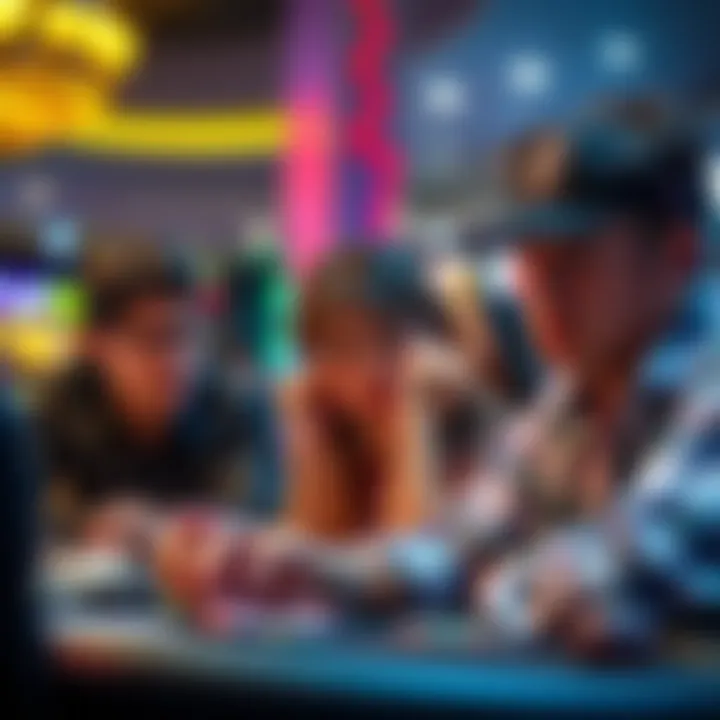 Group of non-VIP players showing frustration over limited monthly bonuses in a gambling setting