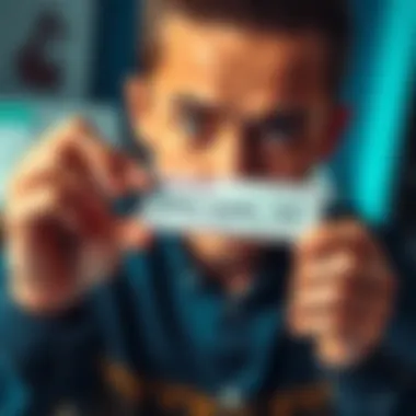 Disappointed person holding small bonus check A person looks disheartened while holding a tiny bonus check for $10