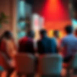 People engaged in a discussion about contemporary issues at a roundtable setting.