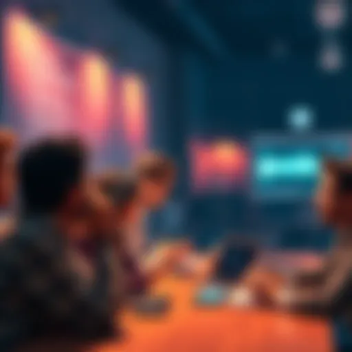 People engaging in a lively discussion on a forum