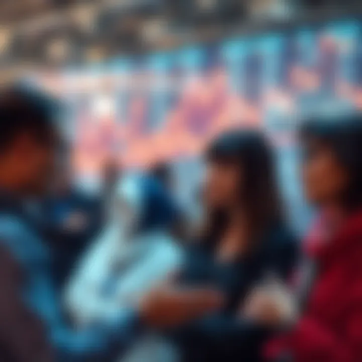 Discussion on Data People engaging in conversation about numerical data.