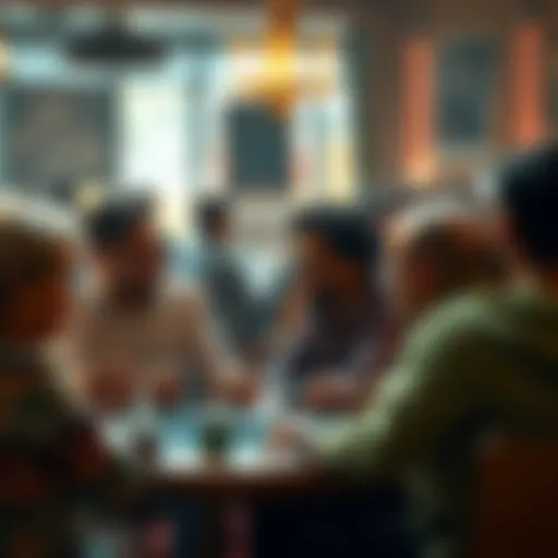 A group of people engaged in a lively discussion, expressing their views on trust and mistakes in card playing, with some showing support for Robi's innocence.