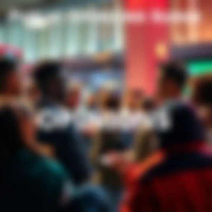 Diverse Voices Sharing Opinions A group of people from different backgrounds discussing pressing issues together in a public setting