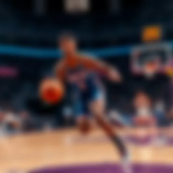 Donovan Mitchell in action Donovan Mitchell driving to the basket during a game in the 2025 NBA season