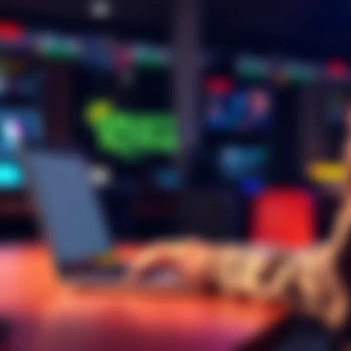 Person using a laptop to seek help from Draft Kings fraud department regarding account issues