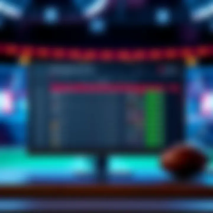A screenshot of a browser-based tool displaying real-time NFL Best Ball draft strategies with team stacks and player selections.