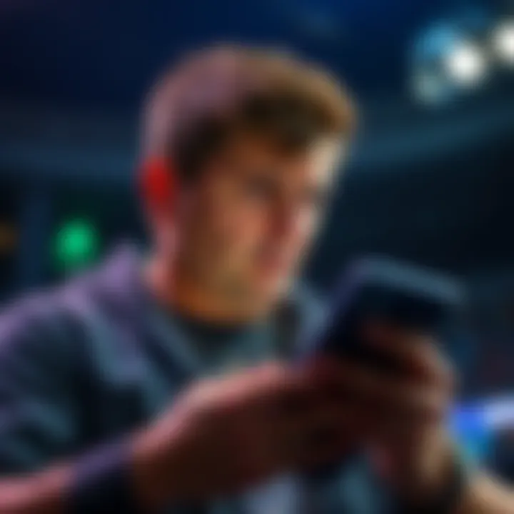 A person looking confused while checking their Draft King account for a refund on an unplayed game.