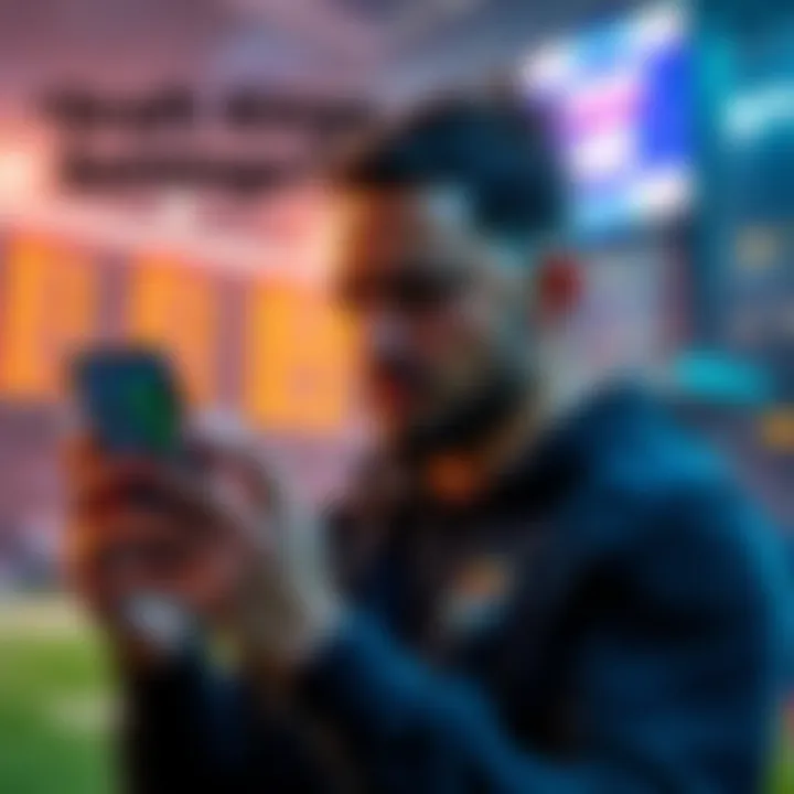 DraftKings Betting Strategy A person looking at their phone with sports betting odds on the screen, contemplating player injuries and bets.