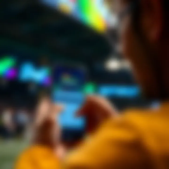 A person checking their DraftKings account for winnings and tax information on a smartphone