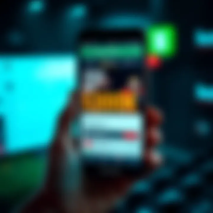 DraftKings Bonus Bet Discussion A hand holds a smartphone showing a DraftKings app screen with a large bonus bet amount and a blurred forum post in the background.