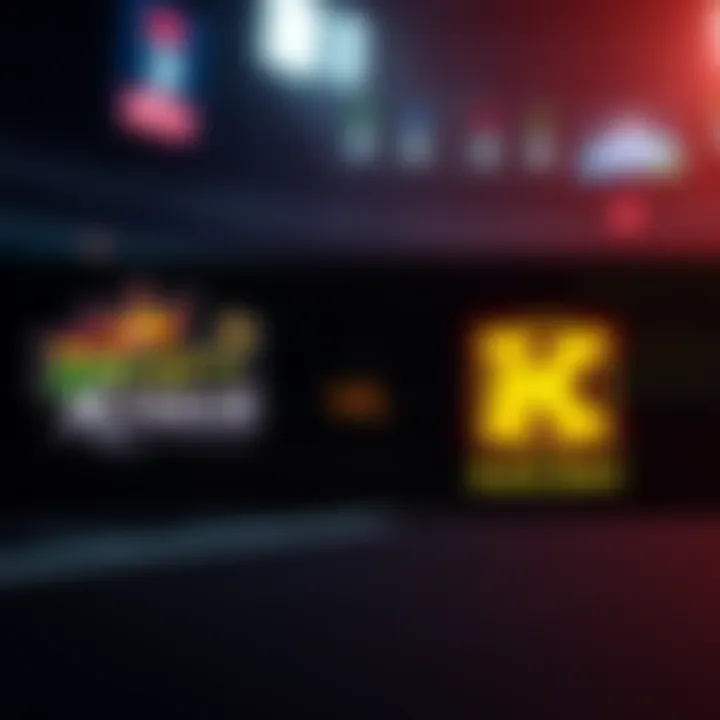 DraftKings and Kalshi Sports Betting Comparison DraftKings logo with sports betting icons, compared to Kalshi logo, illustrating competition in the sports betting market