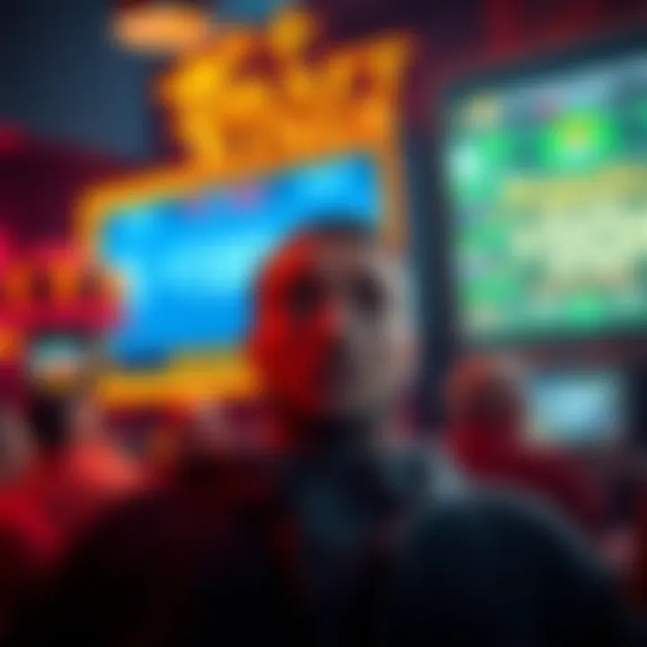 A frustrated bettor looking at a DraftKings promotional sign showing a $1 casino credit offer for a $100 wager