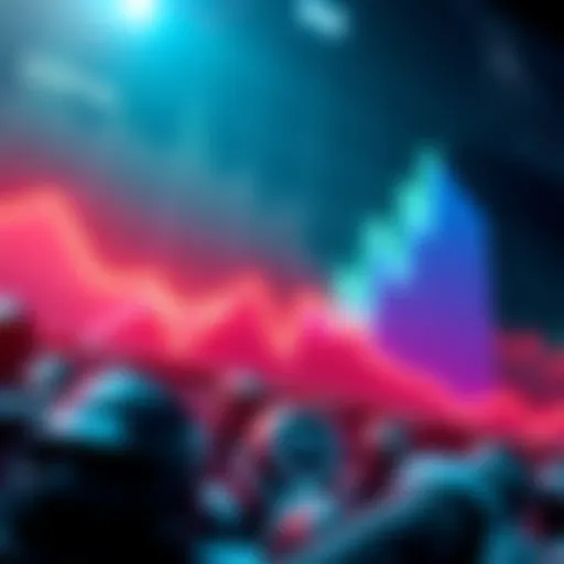 Graph showing DraftKings stock performance with upward trend and prediction market volume growth
