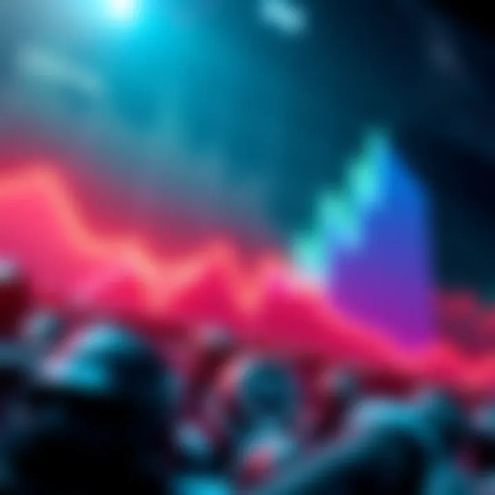 Graph showing DraftKings stock performance with upward trend and prediction market volume growth
