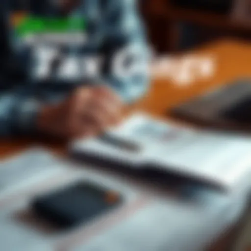 DraftKings Tax Guide A person reviewing tax documents and DraftKings winnings on a table with a calculator and a laptop