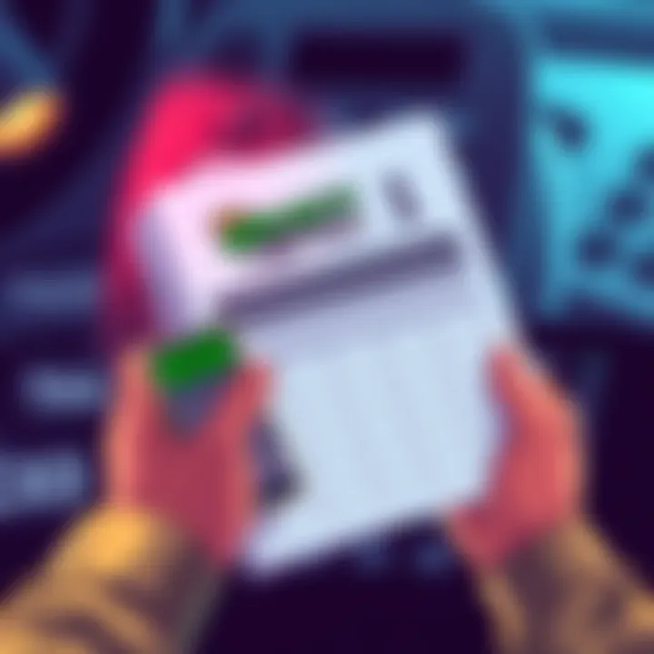 An illustration showing a person holding a tax form with DraftKings logo and a calculator in the background, symbolizing tax reporting for winnings.