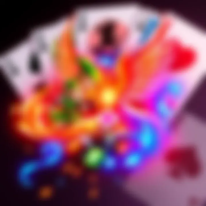 Dragon Link and Phoenix Link Games A colorful graphic showing characters and symbols from Dragon Link and Phoenix Link games with a background of playing cards
