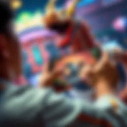 A player eagerly engaging with the Dragon Tower game on a mobile device, showcasing vibrant graphics and a chance to win cash prizes.