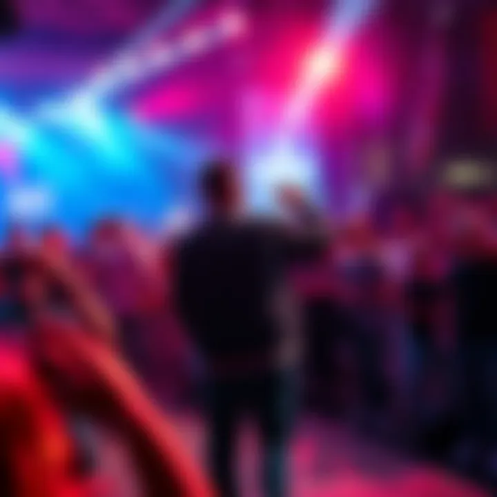 Druski captivating the audience with his performance, engaging fans with his energy on stage