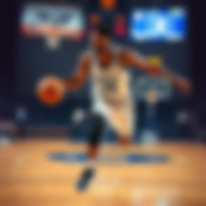 Duke Basketball Star Player A Duke basketball player in action, showcasing skills on the court during a game.