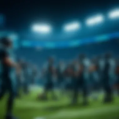 Eagles players warming up before the game against a backup quarterback, showcasing team spirit and excitement