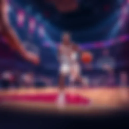 Easy Straight dribbles the basketball during a game against the Cavaliers, showcasing his skills on the court.