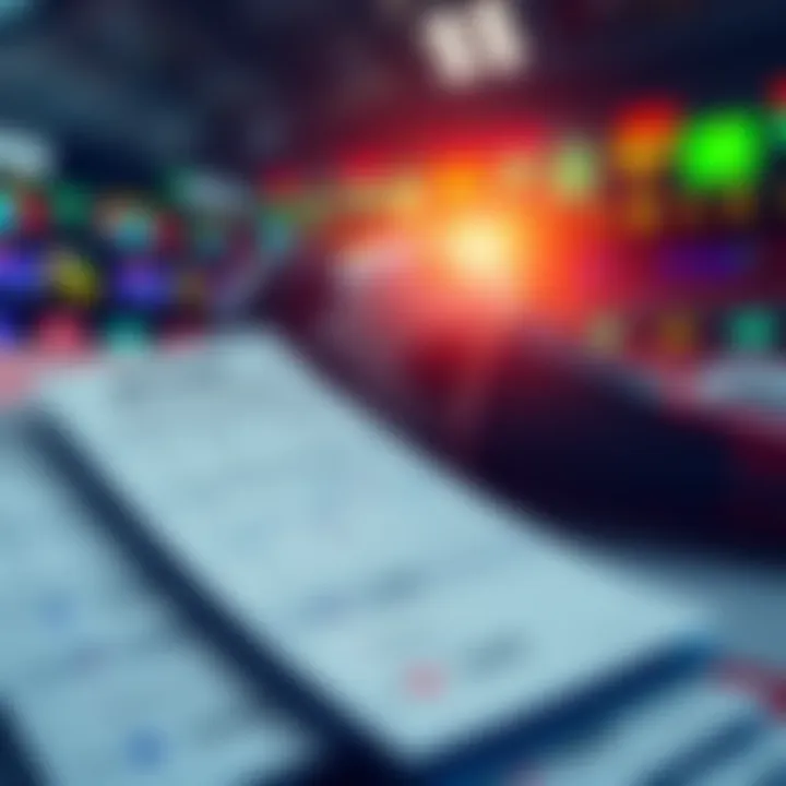 A visual representation of sports betting strategies with graphs and betting slips showing predictions