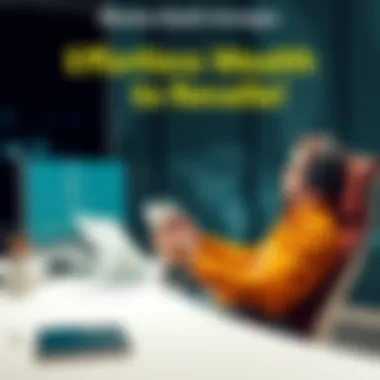 A relaxed individual sitting at a desk, reviewing financial charts and enjoying a cup of coffee, symbolizing stress-free wealth building.