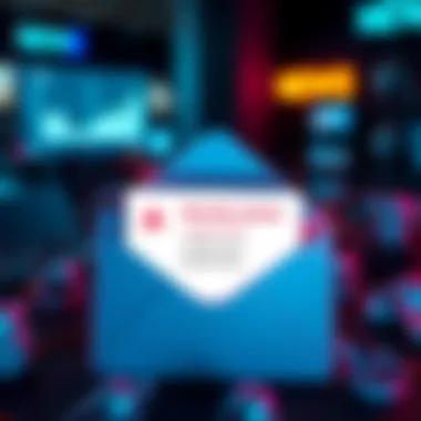 An open email inbox showing a notification for the monthly update