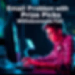 A person looking frustrated at their computer, checking for withdrawal confirmation emails from Prize Picks