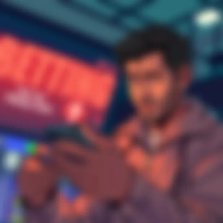Emergency Betting Changes An illustration depicting a person looking at a betting app on a smartphone with a concerned expression, highlighting the urgency of recent changes in betting strategies.