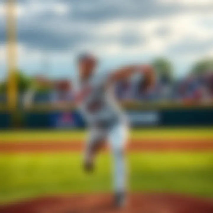 Cleveland Guardians pitcher Emmanuel Clase delivering a pitch during a game, under scrutiny for game rigging allegations.
