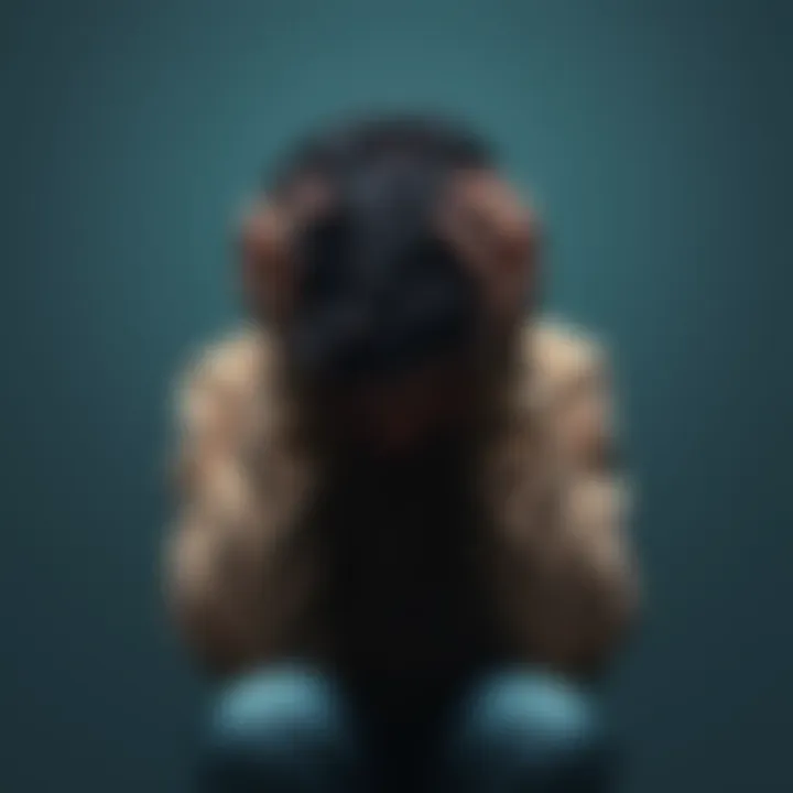 Person holding their head in distress A person sitting alone, holding their head in their hands, showing signs of emotional pain and distress.