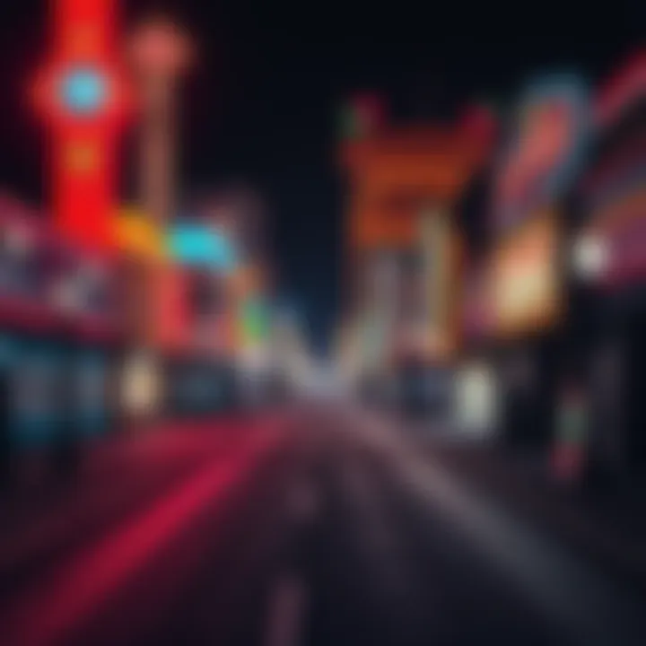 Deserted Las Vegas Strip with closed casinos and vacant streets