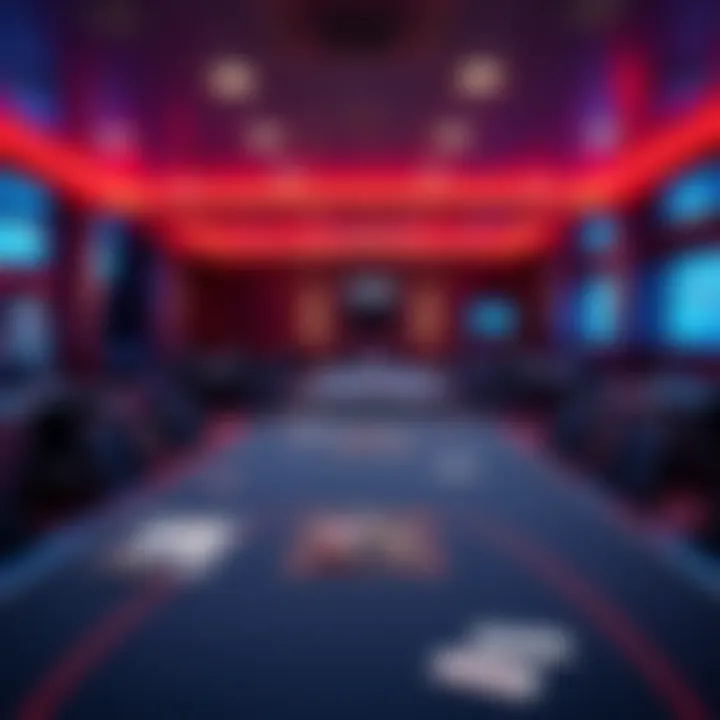 Empty poker tables Deserted poker tables at The Lodge following employee layoffs