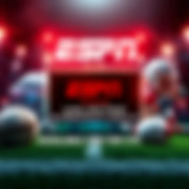 A promotional image showing the ESPN Unlimited subscription for $70 with sports icons around it