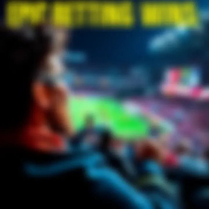 Excited bettor watching a soccer match A person intensely focused on a live soccer game, celebrating a big betting win as the score changes in the background