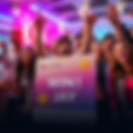 Group of happy people celebrating after winning a cash prize from a last-minute entry.