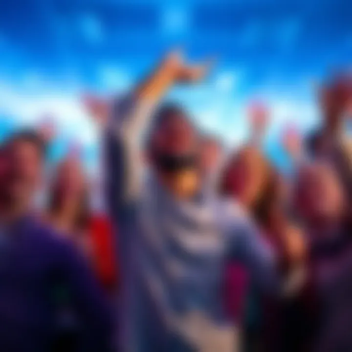 Excited People Celebrating Bonus A group of happy people celebrating their monthly bonus with smiles and raised hands, showcasing excitement and positivity.