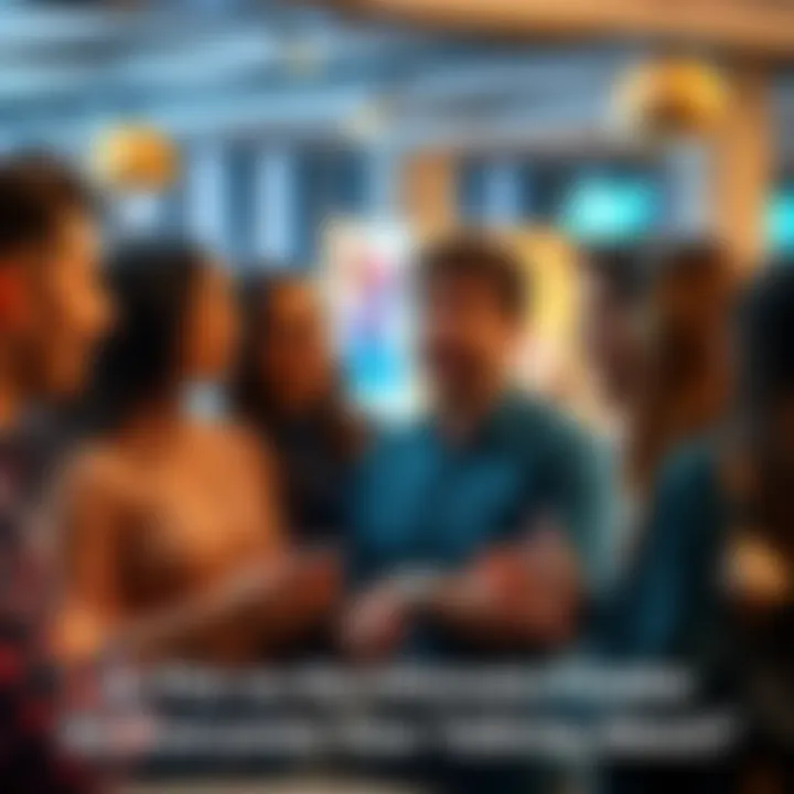 Group of people sharing thoughts about a new freebie in a casual setting