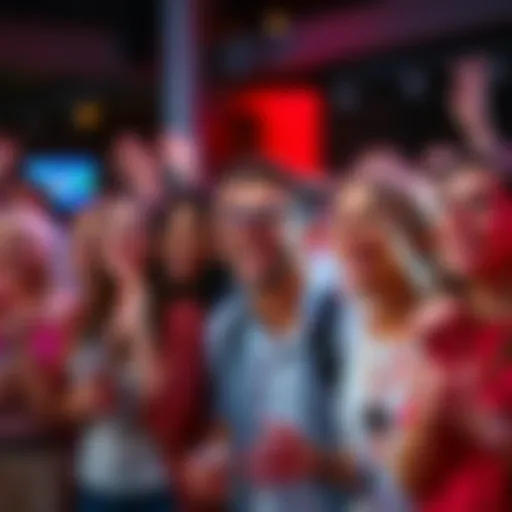 A diverse group of enthusiastic people smiling and preparing for an upcoming event, showing signs of excitement and engagement.