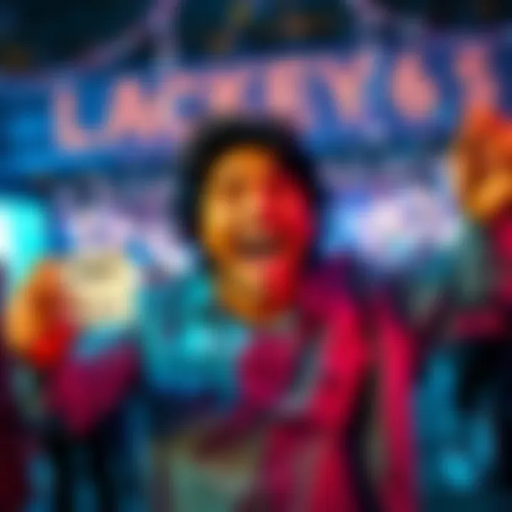 Excited person celebrating a win A person smiling widely while holding a lottery ticket and jumping in joy, showing excitement from unexpected good fortune.