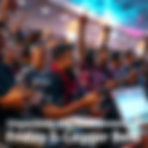 Group of enthusiastic sports fans celebrating while placing 5-legger bets on their devices